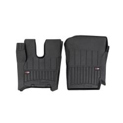 Tappetini per auto Proline 3D compatibili con DAF XG dal 2022 in poi su misura in gomma | Note: versione con sedile da cinema destro | Set di tappetini premium | Materiale TPE durevole | Bordi più alti